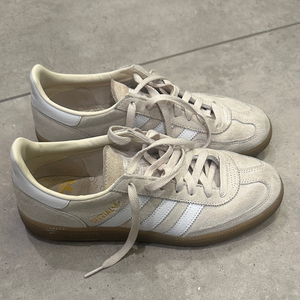 Adidas Handball Spezial Cream and White Casual Sneakers
